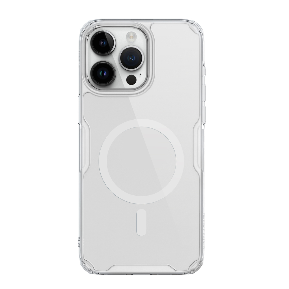 Чехол с поддержкой магнитной зарядки MagSafe для iPhone 15 Pro Max, от Nillkin серия Nature TPU Pro Magnetic Case