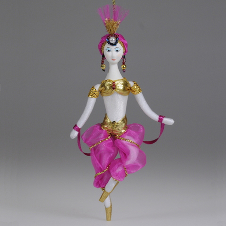 Ёлочная игрушка балерина в восточном костюм «Шехеразада» (Шахерезада)