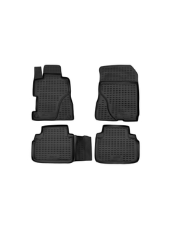 Коврики в салон для HONDA Civic 4D (VIII, VIIIr), 2005-2012, 4 шт. (Повышенная устойчивость, повышенная износост FORMAT.18.09.210K