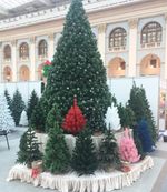 Большая елка с шишками «Снежная королева» (Пвх) 4,5 м