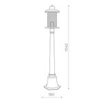 SL080.415.01 Светильник уличный наземный ST-Luce Темный кофе/Прозрачный, Темный кофе E27 1*60W LASTERO
