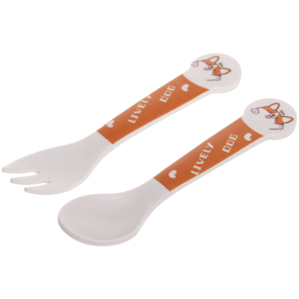 Набор детской посуды из бамбука 5 предметов «Щенок»