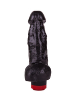 Чёрный фаллический вибромассажёр - 17,8 см. (Цвет: черный)
