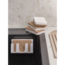 Набор губок для посуды из целлюлозы и кокосового волокна Eco Sponge, белые, 6 шт.