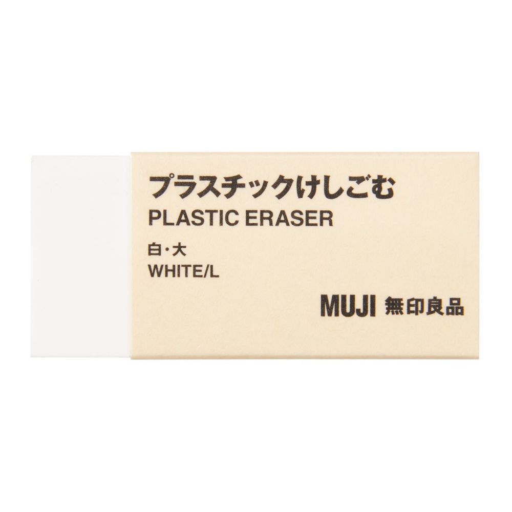 Ластик Muji Plastic Eraser (белый L)