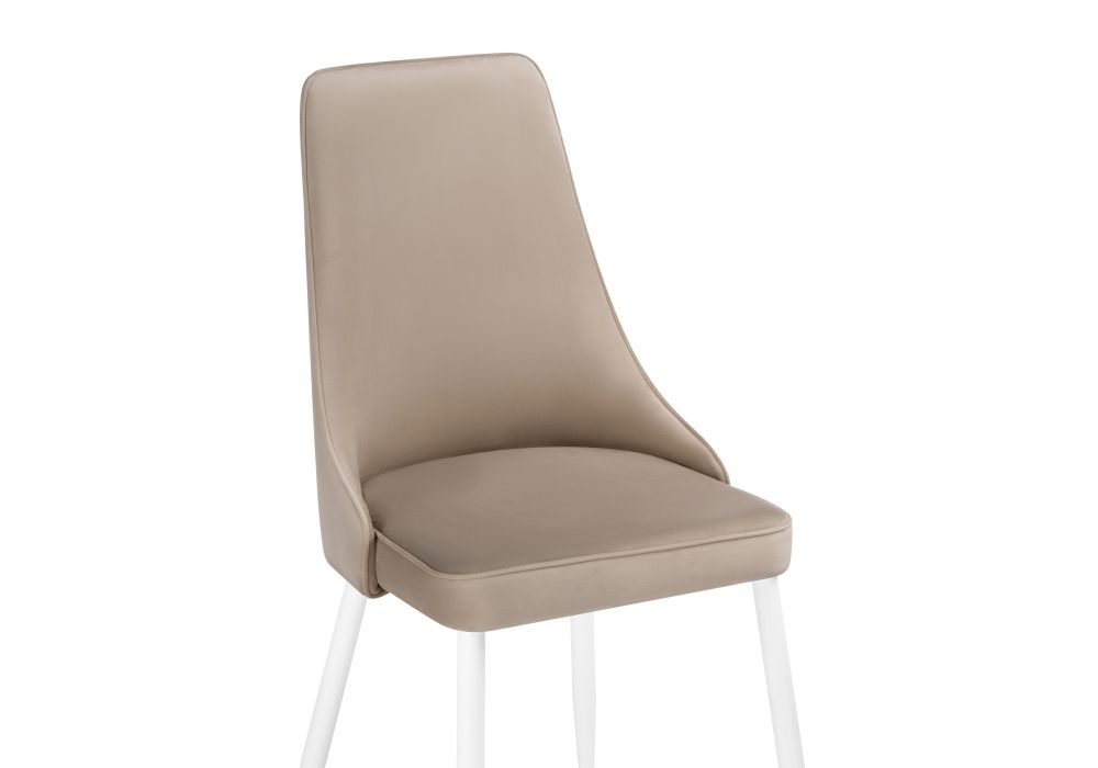 Стул на металлокаркасе Лана бежевый / белый