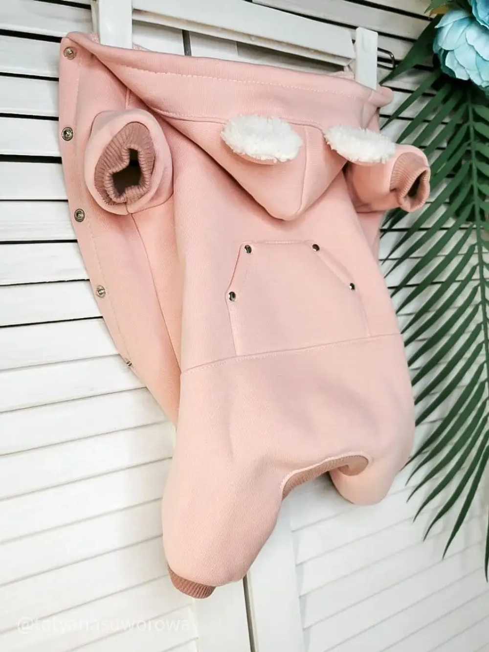 Комбинезон для собак и кошек из футера, костюм для собак