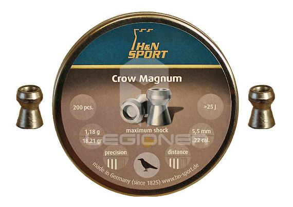 Пули для пневматики H&amp;amp;N Crow Magnum 5,5 1,18гр (200шт)