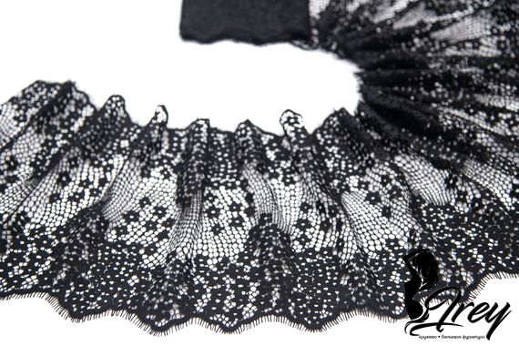 01-50 Кружево шантильи 22 см, черный 170