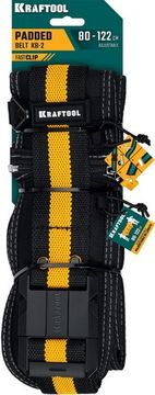 KRAFTOOL KB-2 для сумок с быстросъёмным креплением FastClip, 80-122 см, широкий кушак, пояс монтажника (38763)