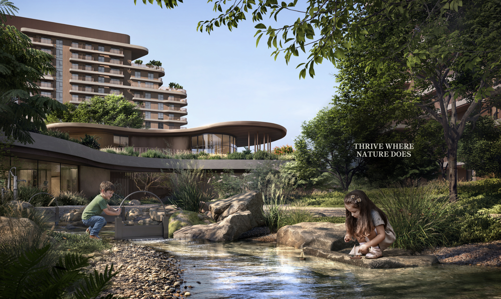 The Wilds Residences, Дубай - это уникальный проект, где современная жизнь переплетается с нетронутой природой. Комплекс расположен среди зелени, журчащих ручьев и живописных парков, природа интегрирована во все пространство жилого комплекса.