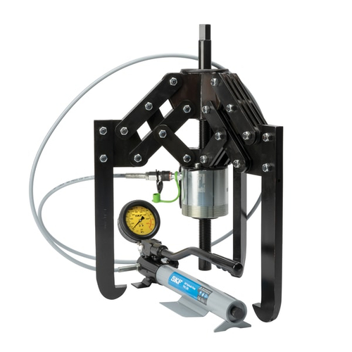 Hydraulically-assisted heavy duty jaw puller with Hydraulic pump with large oil container TMHP 50/140