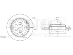 Диск тормозной задний UNIO BRD-20376