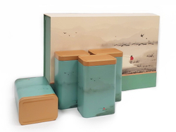 269130 Набор подарочный "Рыбак" 4 банки, размер 14*9*6см, коробка, сумка, карт/бумага/ жесть