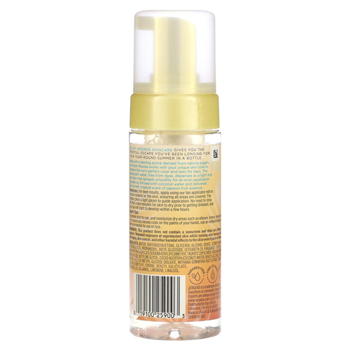 Jergens, Sol, водный мусс для загара без загара, глубокий, 147 мл (5 жидк. унц.)