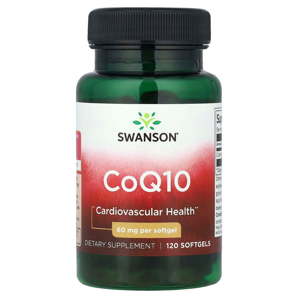 Swanson, Коэнзим Q10, 60 мг, 120 мягких таблеток