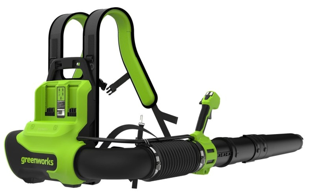 Воздуходувка аккумуляторная GREENWORKS GD40BPG2 40V, ранцевая, б/щ, АКБ 4Ач и ЗУ 2408107UB