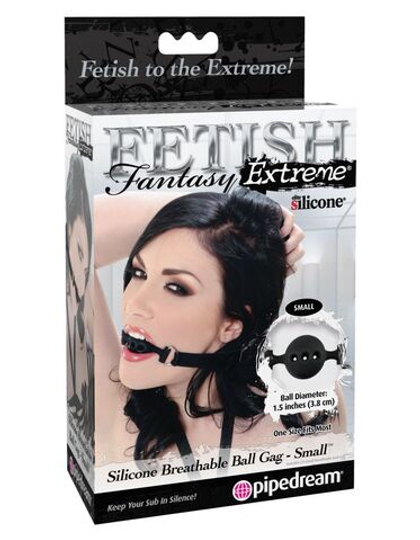 Силиконовый кляп с отверстиями для дыхания Silicone Breathable Ball Gag - Small