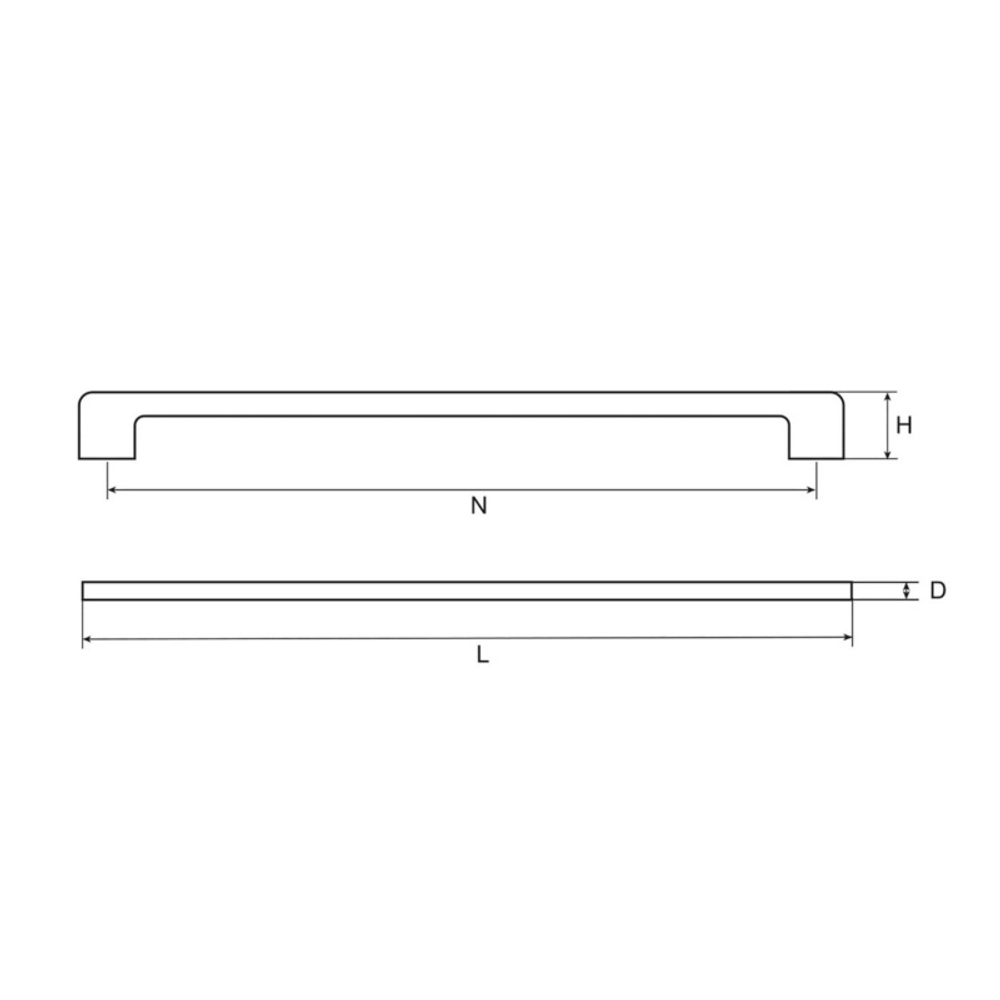 Ручка мебельная скобка EDSON 1017 SATIN NICKEL 128мм