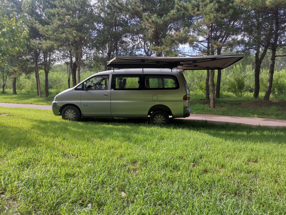 Маркиза автомобильная безопорная, веерная 2,3х2 м (левая) РИФ