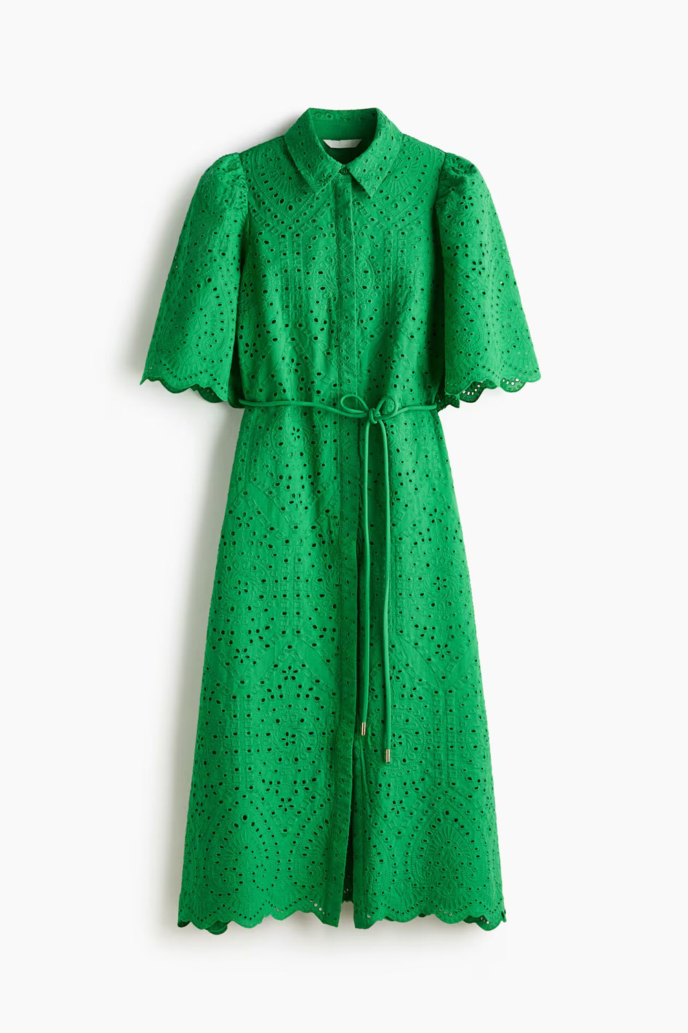 Хлопковое платье с вышивкой - H&M