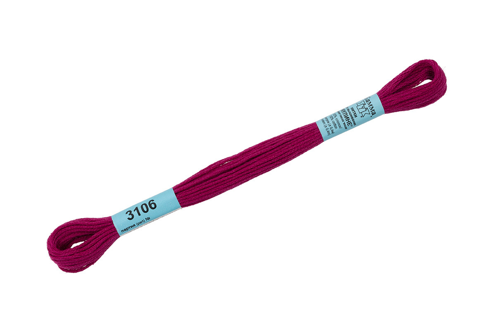 Мулине "Gamma", 100% хлопок , 8 м, №3106