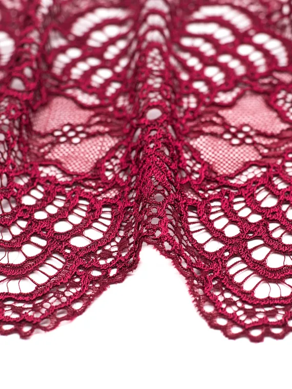 03-74 Кружево эластичное 19 см, бордо
