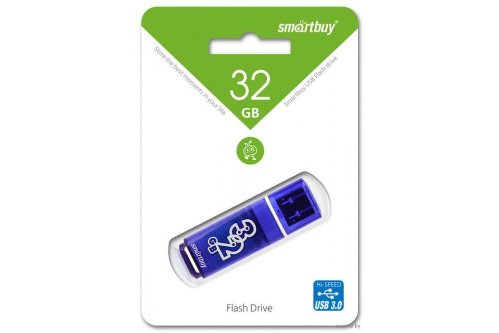 Флеш-накопитель Smartbuy Glossy series 32GB Dark Blue, темно-синий