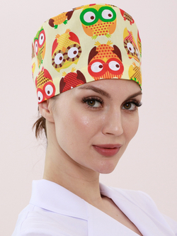 Медицинские головные уборы из ТС принта|MediS.moda