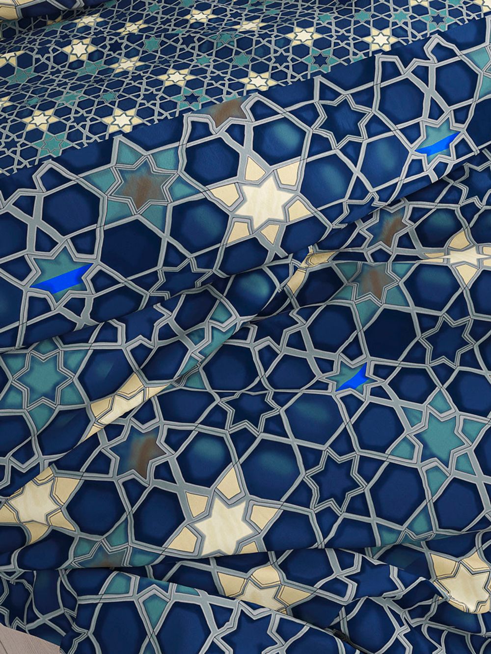 Постельное белье Сказка "Мозаика/Мозаика (компаньон)" 1,5-сп Наволочка 50х70 см 1 шт Простынь 150х215 см Пододеяльник 145х215 см, перкаль