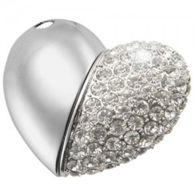 Флеш-память USB «Сердце с кристаллами», 4GB