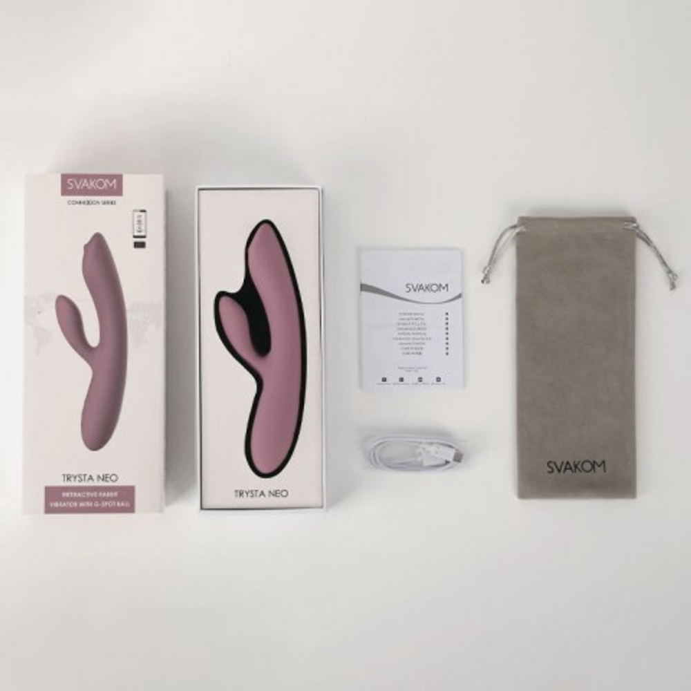 Интерактивный кролик-вибратор Trysta Neo со стимулирующим шариком точки G от SVAKOM