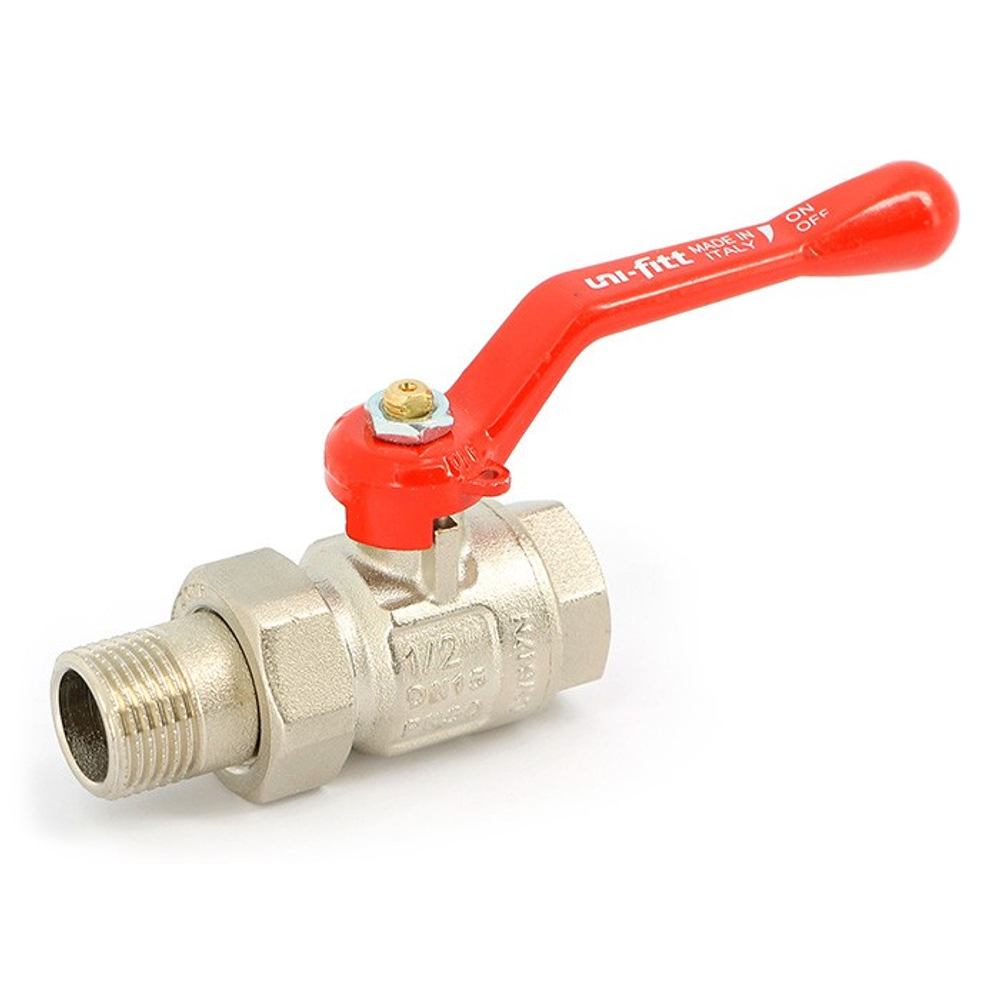 Кран шаровый 40 (1 1/2") ВН с американкой ручка (Италия)