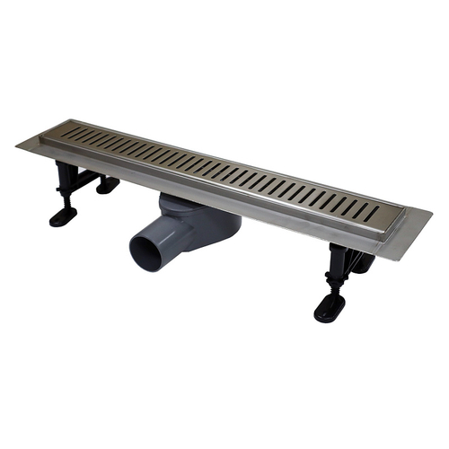 Душевой лоток AZARIO STICK 600 мм, боковой слив D50, нержавеющая сталь, перфорированная решетка (AZPP01-60 Stick)