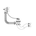 Обвязка на ванну 1 1/2 с вып и переливом V110-АК-ЛМ САНДЕСАНТ