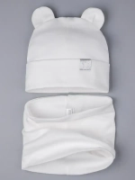 Шапка с ушками осенняя и снуд для детей