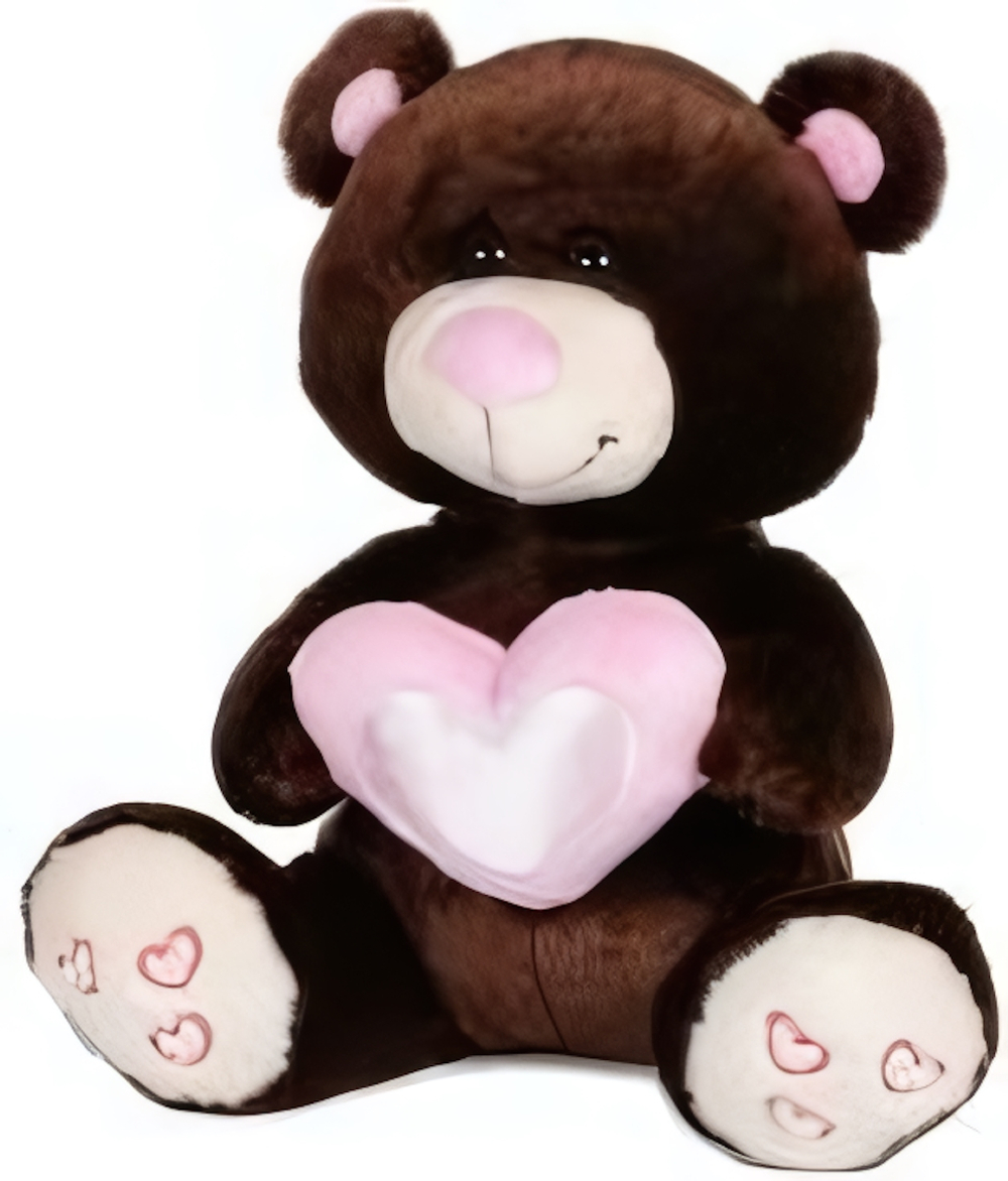 Мишка Влюбленный, коричневый 22см. MAXITOYS