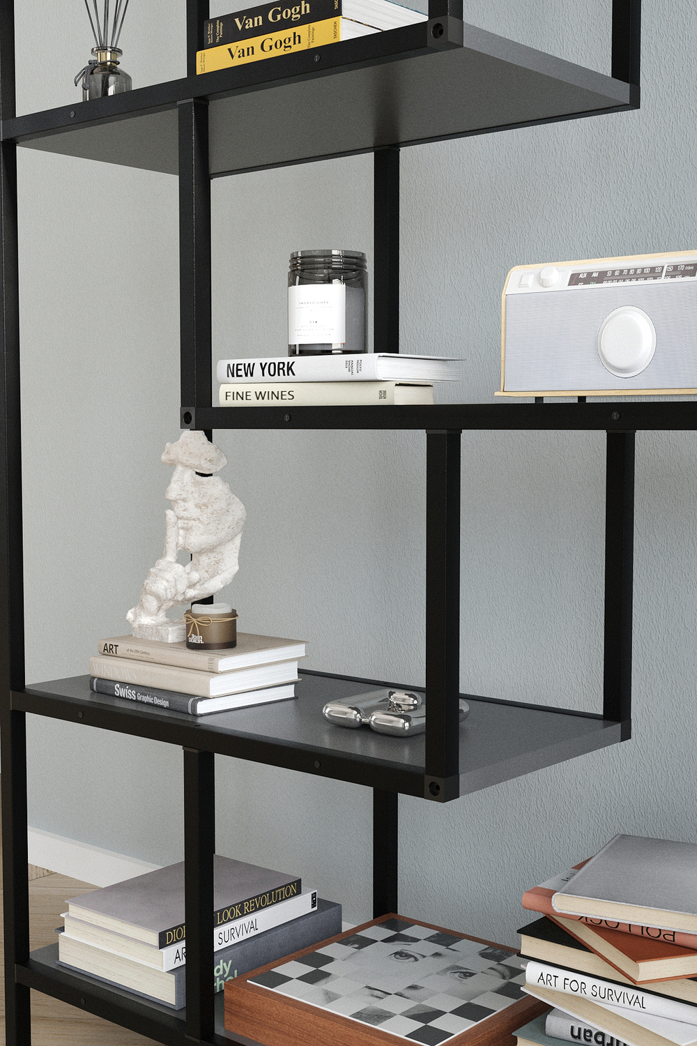 Стеллаж LARRISA 160х90 - антрацит