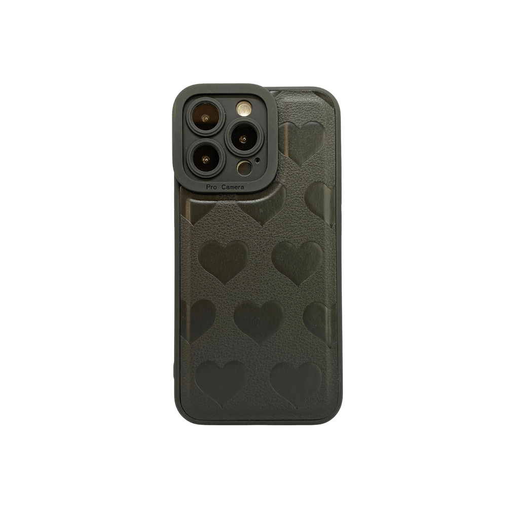 Чехол из искусственной кожи Pro camera. Черный сердце