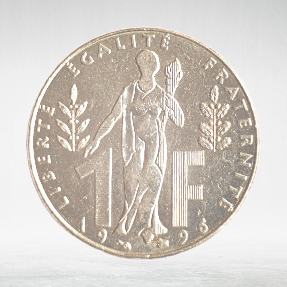 France, 1 Franc 1996 - 100th Anniversary of Jacques Rueff, VF
