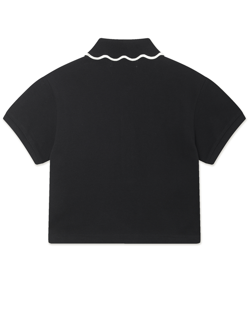 Женская Рубашка Scalloped Trim Polo