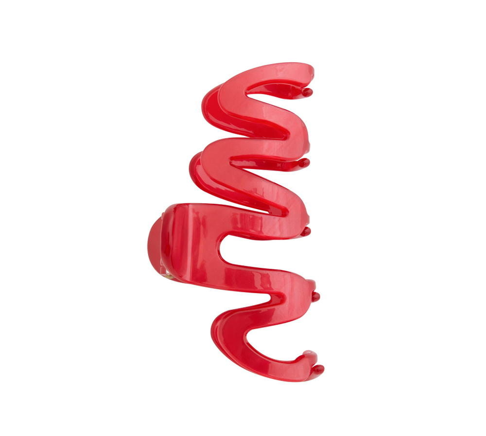 Заколка-краб, красная