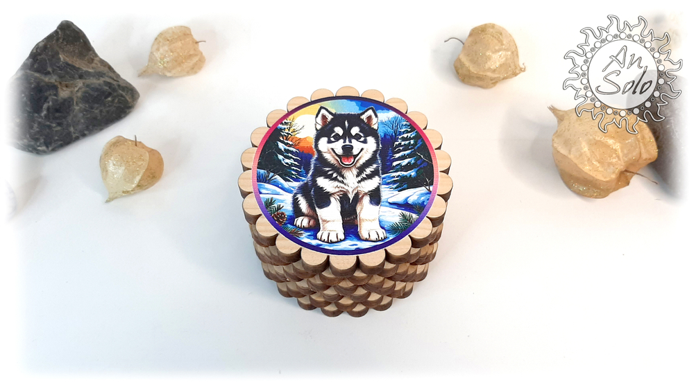 Мини-шкатулка "Щенок "Хаска"