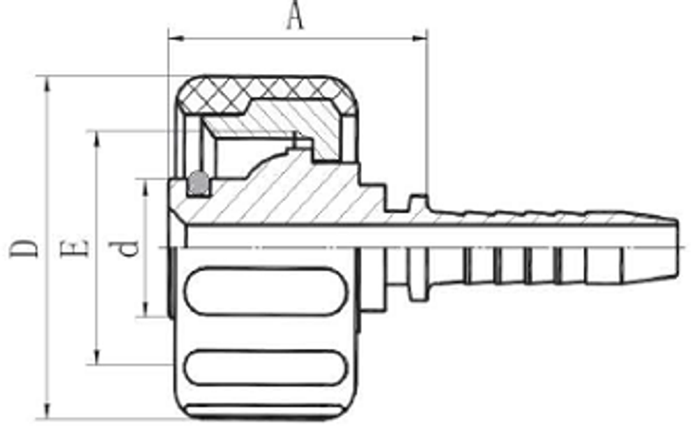 Фитинг DN 08 DKF-W (Г) 22x1.5/steel