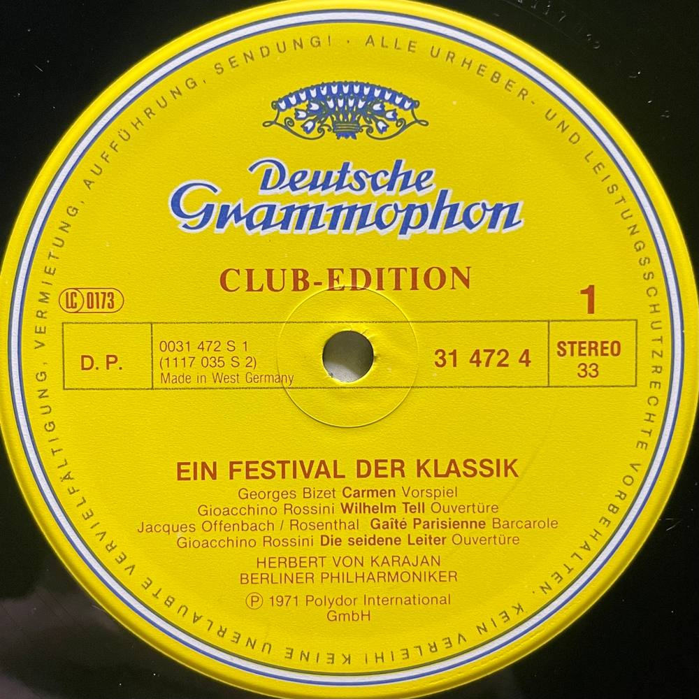 Herbert Von Karajan, David Oistrach, Igor Oistrach, Wilhelm Kempff, Géza Anda ‎– Ein Festival Der Klassik 3LP (Германия 1980г.)