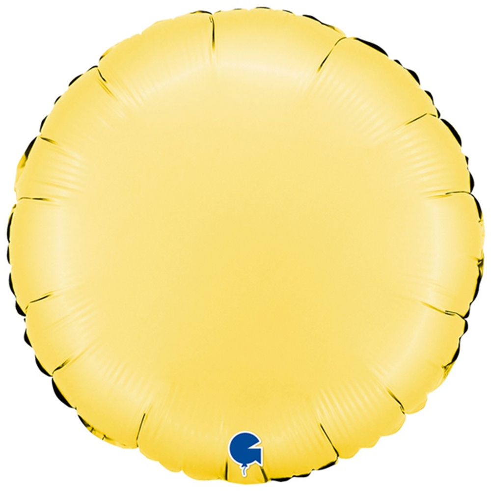 Шар фольгированный Круг 46 см (Желтый)