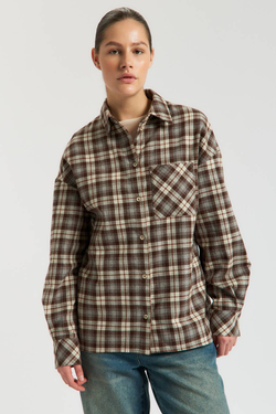 Фланелевая рубашка boyfriend в клетку