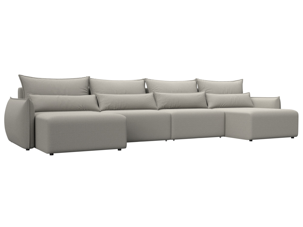 Диван П-образный Лига-051 НПБ Лонг РОГОЖКА Амур 02 бежевый