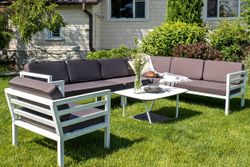 "Глория" модуль диванный угловой, каркас из алюминия