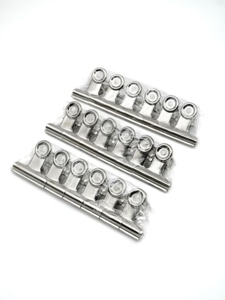 Зажим прищепка для создания арочных ногтей, металл, 6шт